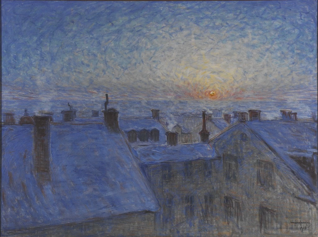 Eugène Jansson - Alba sui tetti, Nationalmuseum, 1903